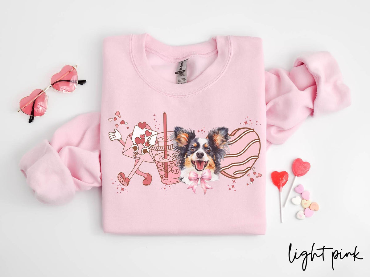 Papillon Dog Valentine39s Day Sweatshirt Valentines Papillon Gifts Dog Mom Crewneck Shirt Long Sleeve Sweatshirt – Soft Feel · Trending Graphic Apparel