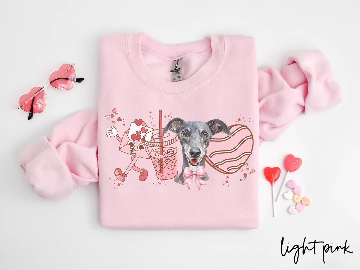 Italian Greyhound Dog Valentine39s Day Sweatshirt Valentines Italian Greyhound Gifts Dog Mom Crewneck Shirt Long Sleeve Sweatshirt – Feel-Good Design · Trending Graphic Apparel