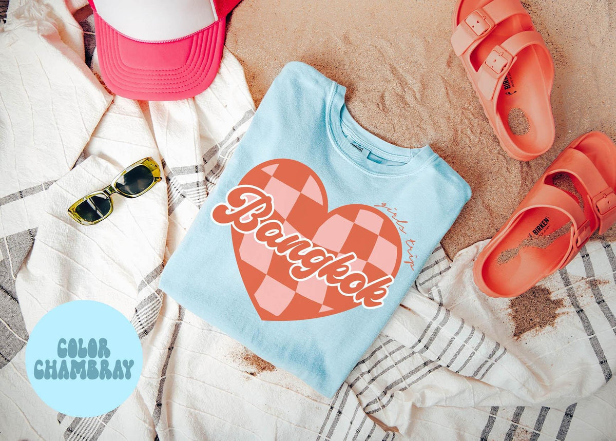 Bangkok Thailand Shirts Girls Trip Shirts Girls Trip Favors Friends Trip Group Vacation Tee Matching Tshirts Graphic Tee – Easygoing Wear · Perfect For Daily Wear