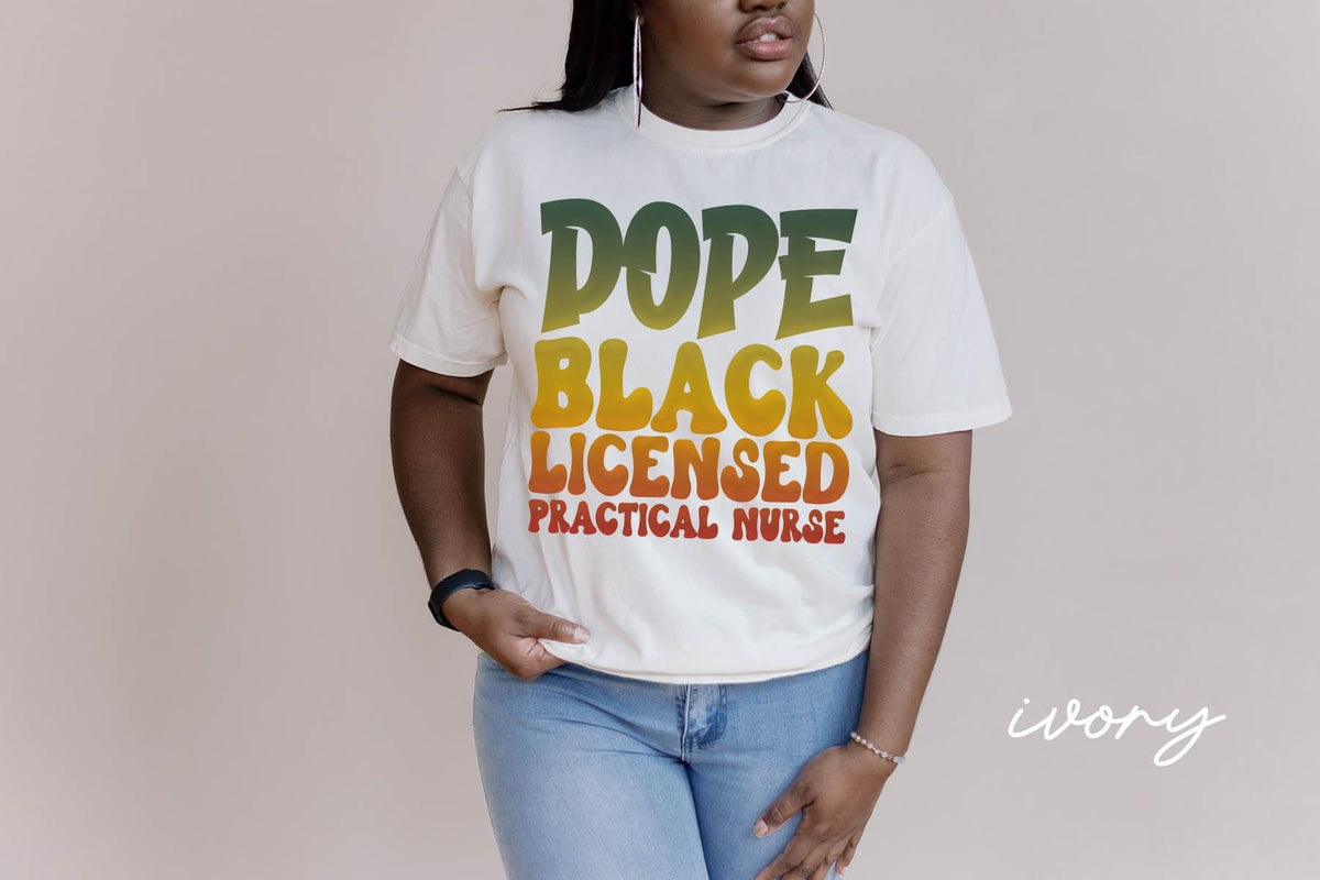 Dope Black LPN Shirt Melanated Licensed Practical Nurse Gifts Black History Month T Shirt Tshirt Tee for Black Women Graphic Tee – Aesthetic Look · Must-Have Style