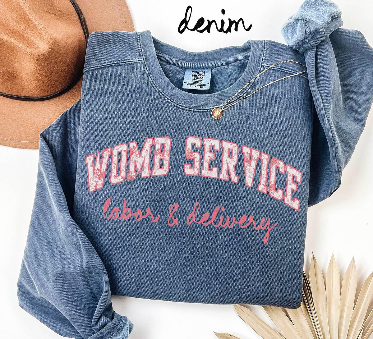 Womb Service Sweatshirt Labor and Delivery Nurse Gifts Graduation Gifts Pink Toile Crewneck Chinoiserie Shirt for Women Sweatshirt – Feel-Good Design · Trending Graphic Apparel