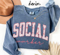 Social Worker Sweatshirt Social Worker Gifts Graduation Gifts Pink Toile Crewneck Chinoiserie Shirt for Women Sweatshirt – Feel-Good Design · Perfect For Daily Wear