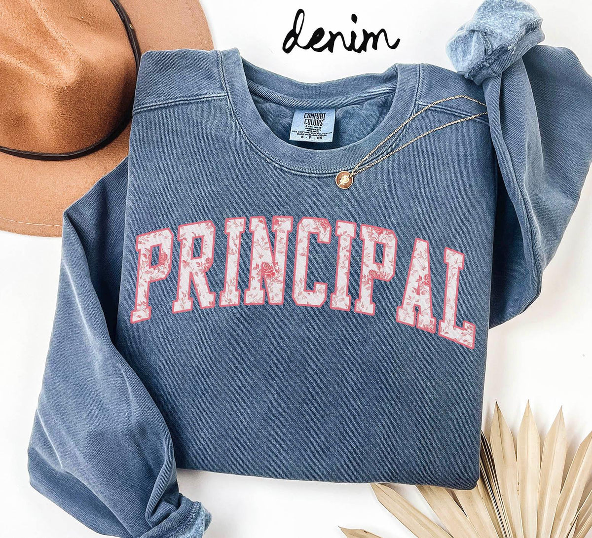 Principal Sweatshirt Principal Gifts Graduation Gifts Pink Toile Crewneck Chinoiserie Shirt for Women Sweatshirt – Premium Graphic · Must-Have Style