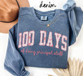 100 Days of School Sweatshirt Principal Gifts Graduation Gifts Pink Toile Crewneck Chinoiserie Shirt for Women Sweatshirt – Premium Graphic · Great Gift For Fans