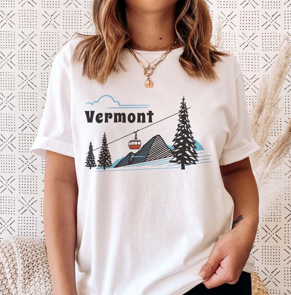 Vermont TShirt Retro Ski Mountain Gondola Unisex Vermont Shirt Personalization Available Graphic Tee – Bold Style · Trending Graphic Apparel