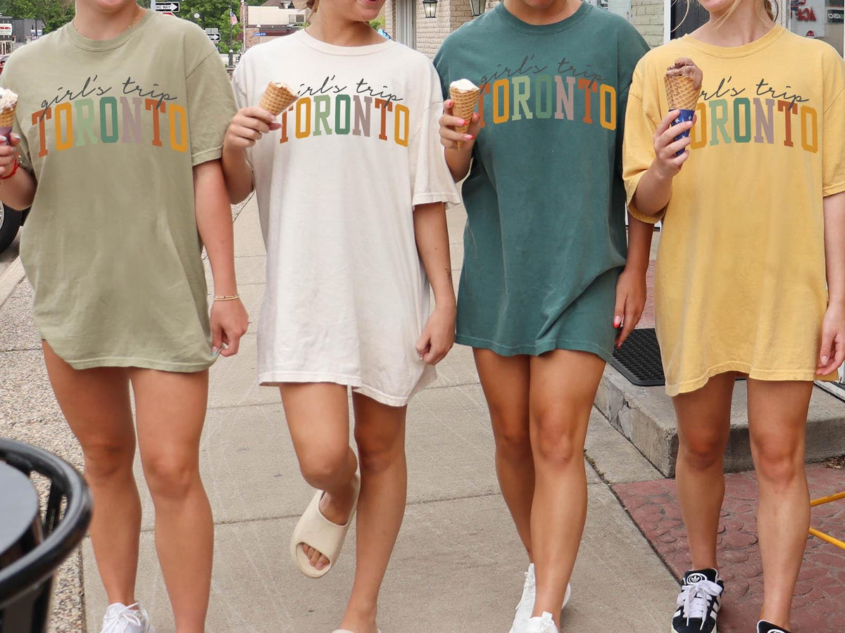 Toronto Canada Shirt Toronto Tshirts Girls Trip Shirts Vacation T Shirt Matching Group Tshirt Friends Tee for Women Graphic Tee – Bold Style · Great Gift For Fans