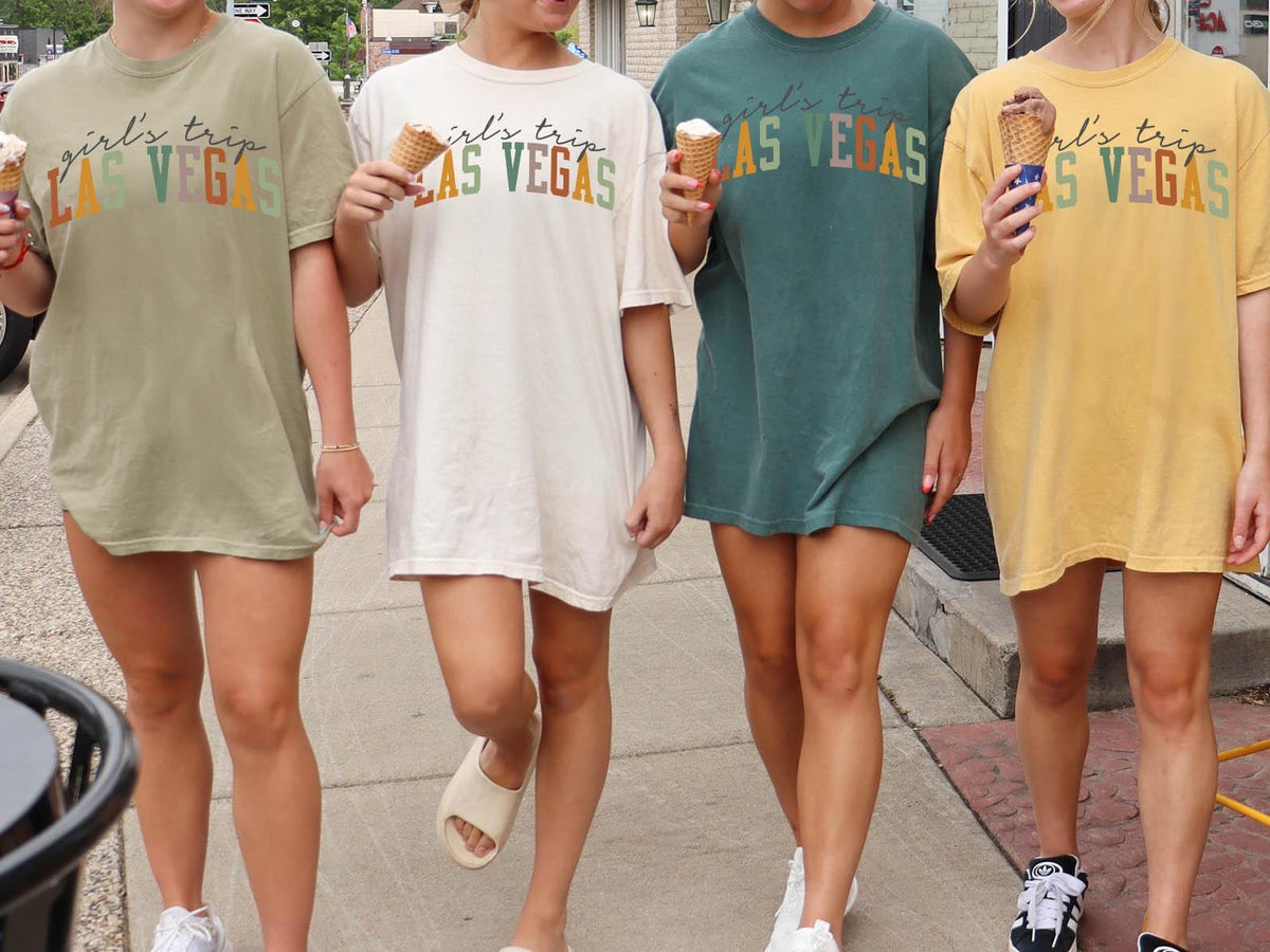 Las Vegas Nevada Shirt Las Vegas Tshirts Girls Trip Shirts Vacation T Shirt Matching Group Tshirt Friends Tee for Women Graphic Tee – Warm & Stylish · Great Gift For Fans