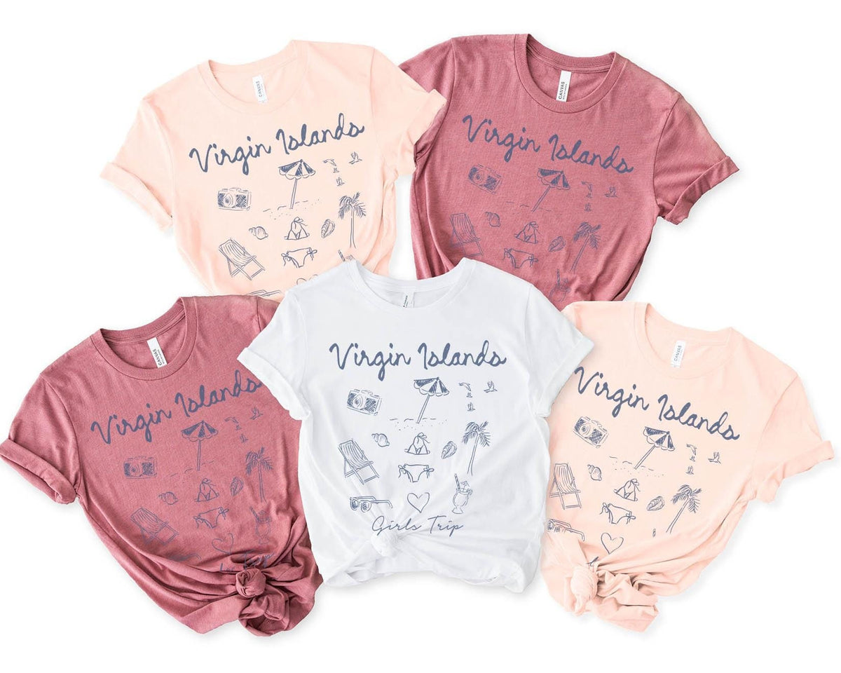 Virgin Islands Shirts Girls Trip Tshirt Girls Trip Favors Matching Vacation Tee Girls Weekend Group Girls Night Out Besties Graphic Tee – Everyday Comfort · Must-Have Style