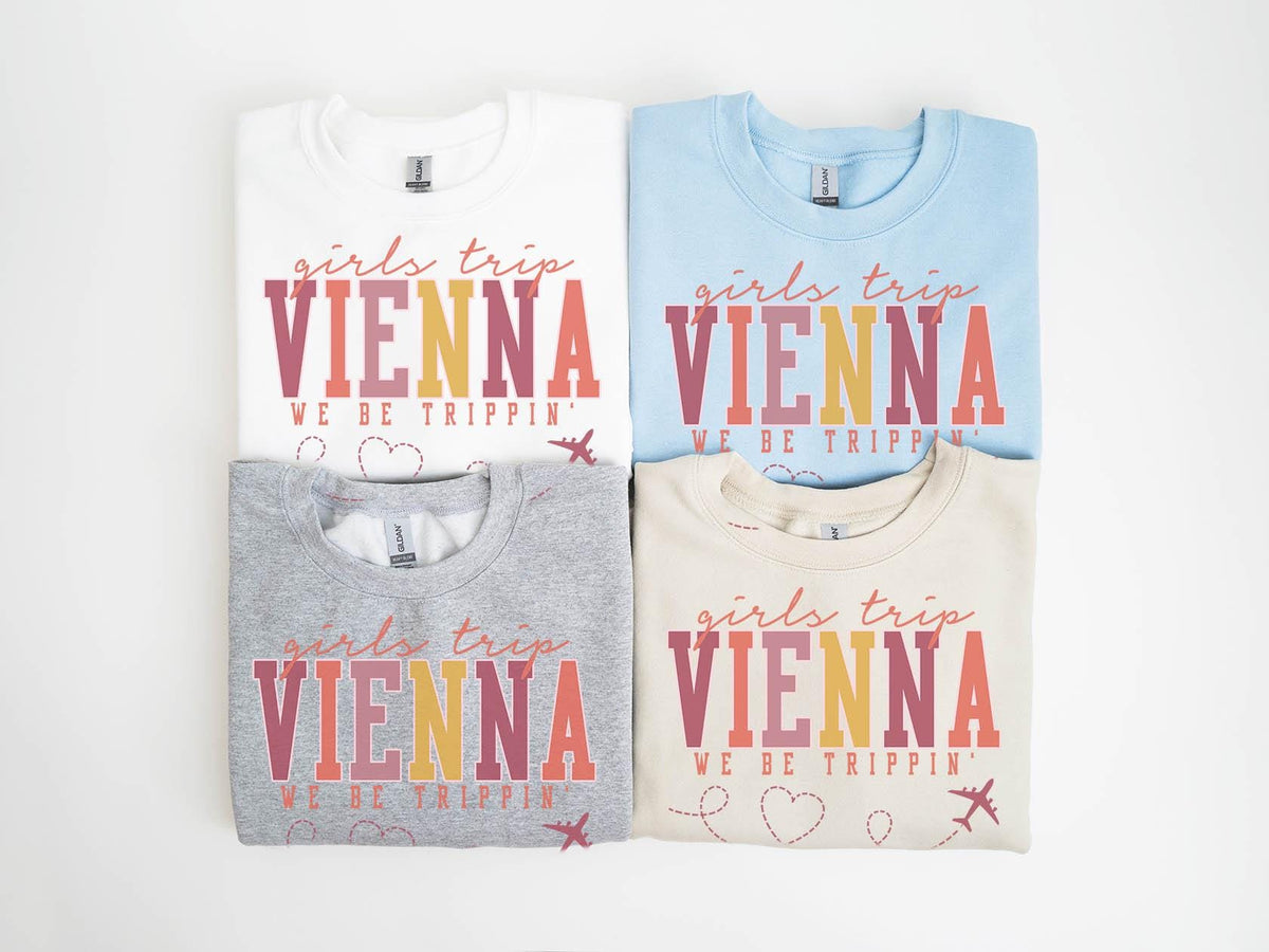 Vienna Austria Sweatshirt Girls Trip Sweatshirt Friends Vacation Matching Group Crewneck Shirt Besties Sweatshirt – Bold Style · Great Gift For Fans