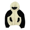Thierry Mugler Womens Beige Black Faux Fur Hooded Jacket Vintage Designer Coat Graphic Tee – Premium Graphic · Must-Have Style