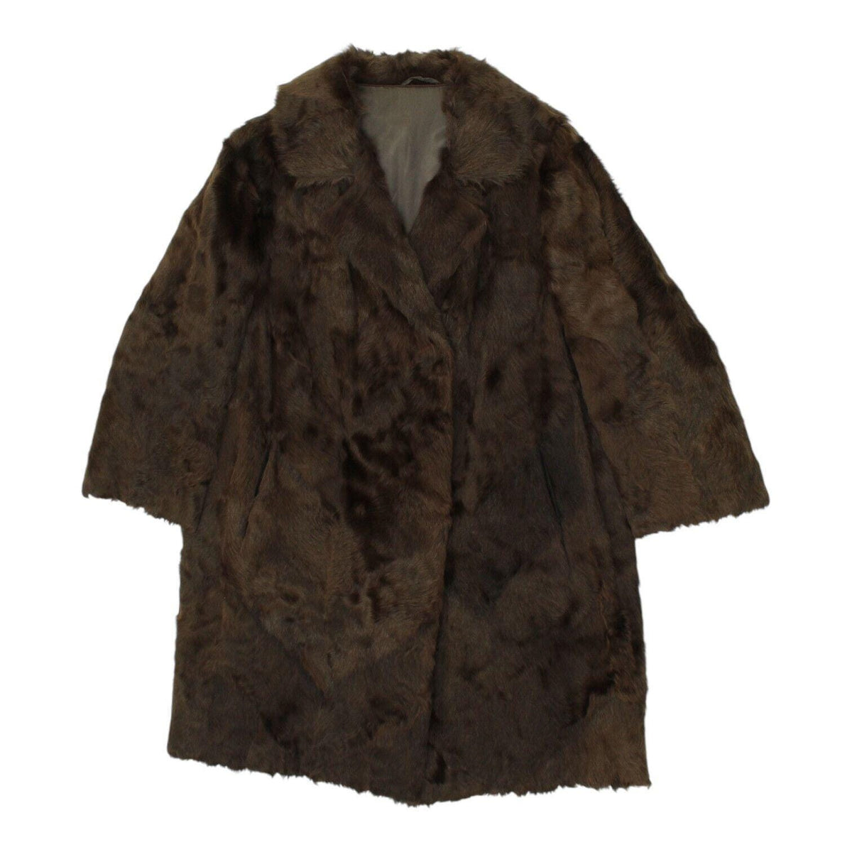 Vintage Womens Dark Brown Real Fur Coat High End Luxury Overcoat VTG Graphic Tee – Warm & Stylish · Perfect For Daily Wear