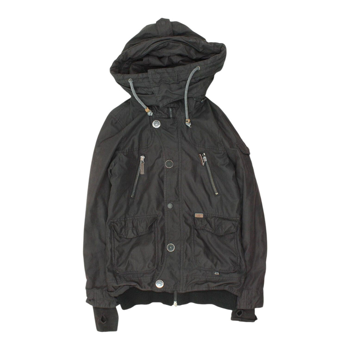 Khujo Womens Black Hooded Jacket Vintage High End Oudoors Designer Hoodie Hoodie – Aesthetic Look · Must-Have Style