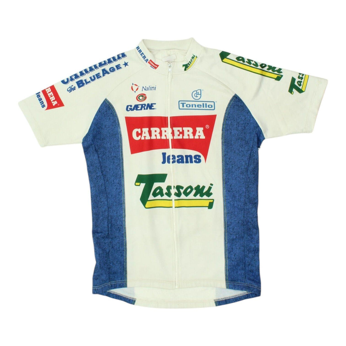 Carrera Mens Cycling Jersey Vintage White Bikewear Activewear Short Sleeve VTG Jersey – Cozy Vibes · High-Quality Print