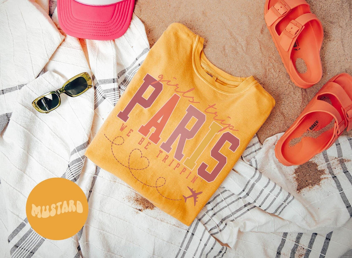 Paris France Shirt Girls Trip Tshirts Girls Trip Favors Shirts Vacation T Shirt Matching Group Tshirt Friends Trip Tee for Women Graphic Tee – Warm & Stylish · Perfect For Daily Wear
