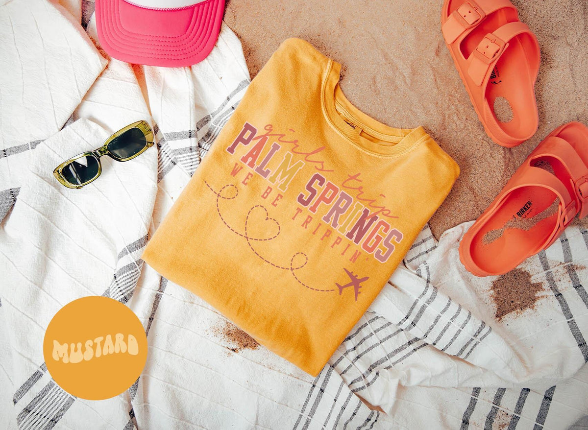 Palm Springs Shirt Girls Trip Tshirts Girls Trip Favors Shirts Vacation T Shirt Matching Group Tshirt Friends Trip Tee for Women Graphic Tee – Aesthetic Look · Trending Graphic Apparel