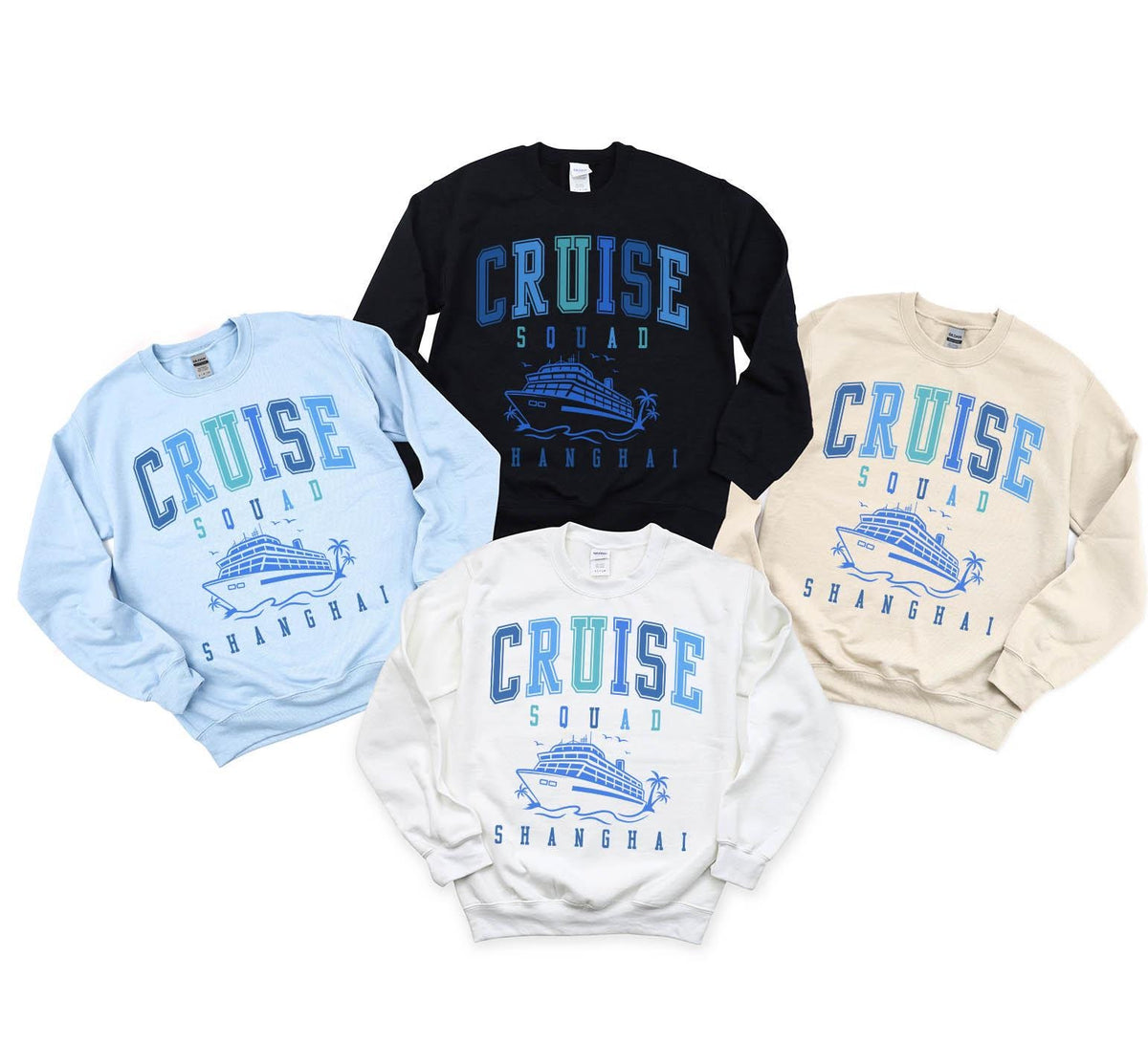 Shanghai China Cruise Squad Sweatshirt Family Cruise Friends Vacation Matching Girls Trip Group Crewneck Shirt Sweatshirt – Soft Feel · Trending Graphic Apparel