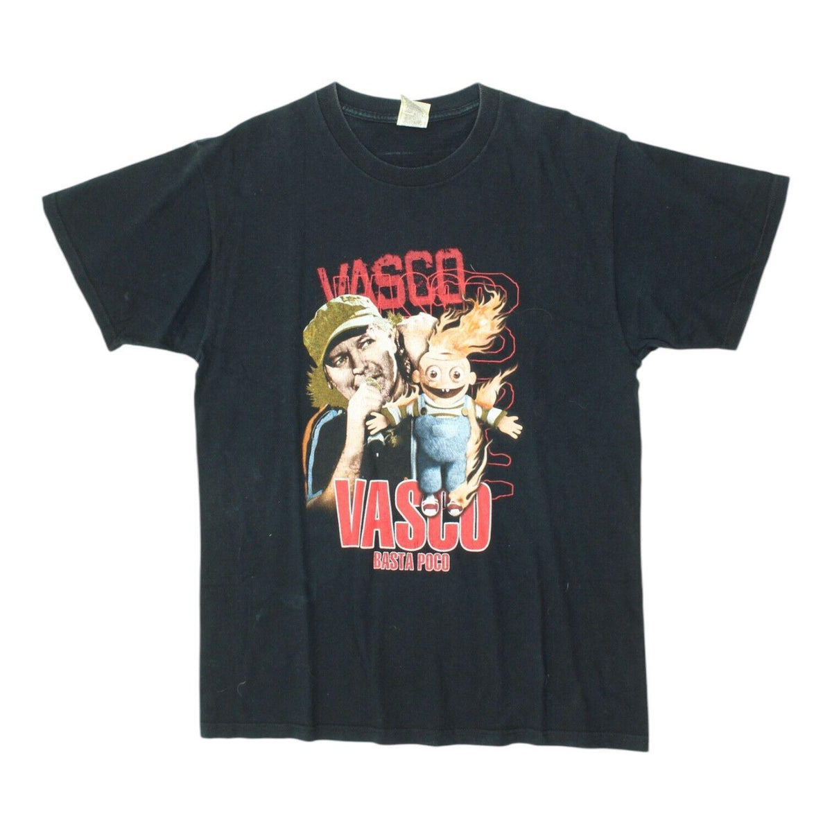 Vasco Rossi Basta Poco Mens Black Fruit Of The Loom Tshirt Vintage Italian Graphic Tee – Cozy Vibes · Perfect For Daily Wear