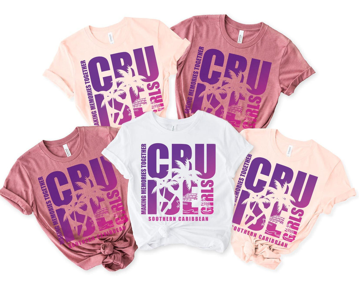 South Caribbean Cruise Shirts Girls Trip Tshirt Girls Trip Favors Friends Cruise Matching Vacation Tee Group Girls Night Out Graphic Tee – Soft Feel · Perfect For Daily Wear