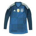 Germany Mens Goalkeeper Shirt 201819 Adidas Blue Long Sleeve Football Goalie Graphic Tee – Premium Graphic · Must-Have Style
