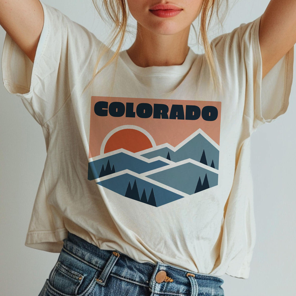 Women39s Colorado Boxy Graphic Tee Slightly Cropped Graphic Tee – Bold Style · Trending Graphic Apparel