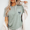 Panama City Florida Palm Tree Pocket Tee Summer Coastal Vibes Top Beach Apparel Comfort Colors Graphic T Shirt Graphic Tee – Bold Style · Perfect For Daily Wear