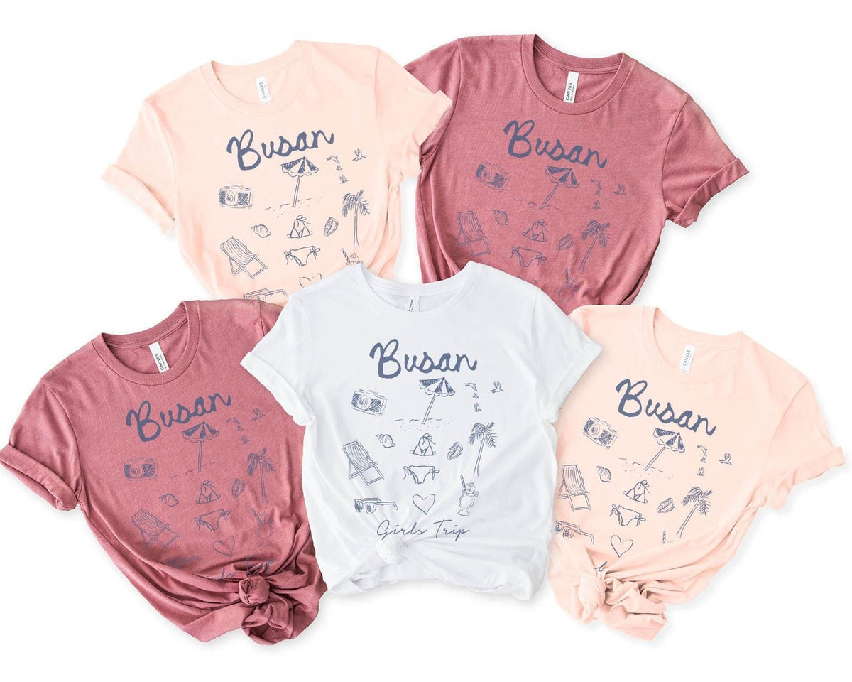 Busan South Korea Shirts Girls Trip Tshirt Girls Trip Favors Matching Vacation Tee Girls Weekend Group Girls Night Out Besties Graphic Tee – Easygoing Wear · High-Quality Print