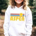 Aspen Colorado Youth Hoodie Retro Sunset Unisex Aspen Youth Sweatshirt Personalization Available Hoodie – Cozy Vibes · Top Pick For Any Outfit
