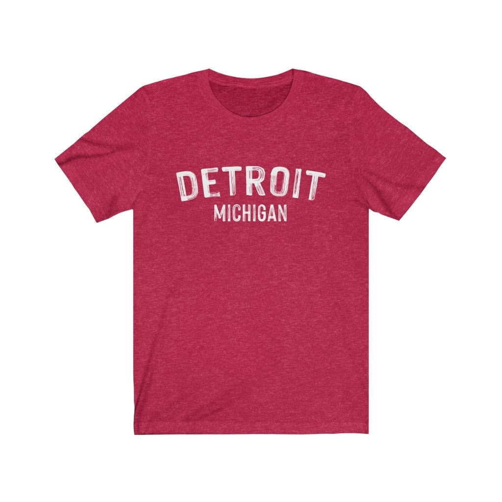Detroit Michigan Shirt Paint Text Unisex Detroit TShirt Personalization Available Graphic Tee – Feel-Good Design · High-Quality Print