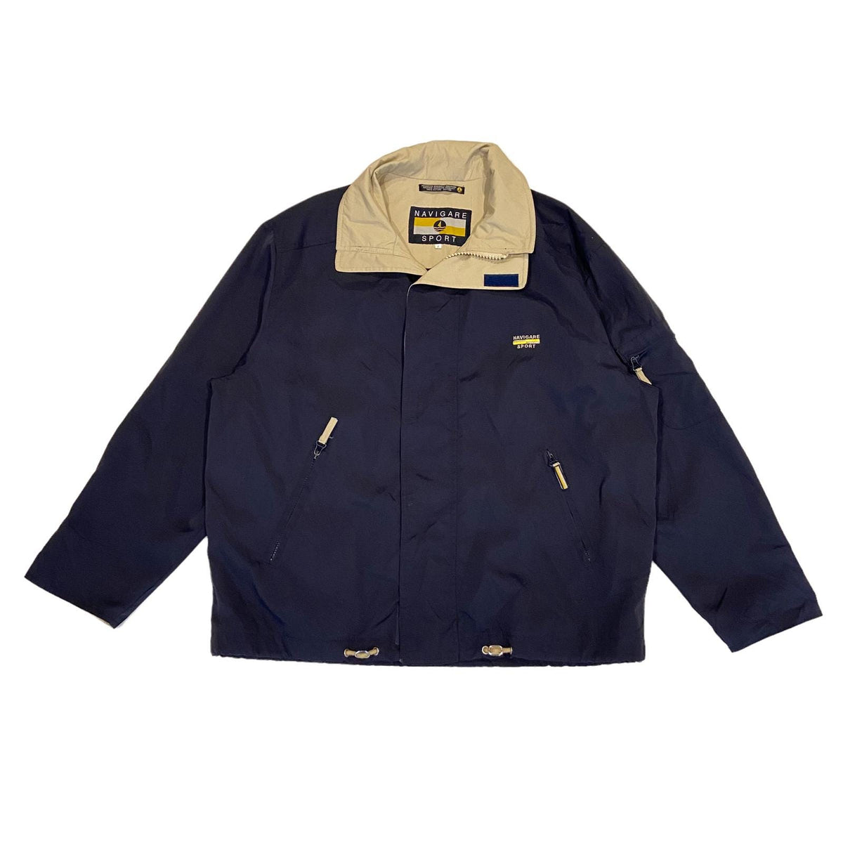 Navigare Mens Navy Jacket Vintage Designer Casual Sailing Blue Collared Graphic Tee – Fan Favorite · Great Gift For Fans