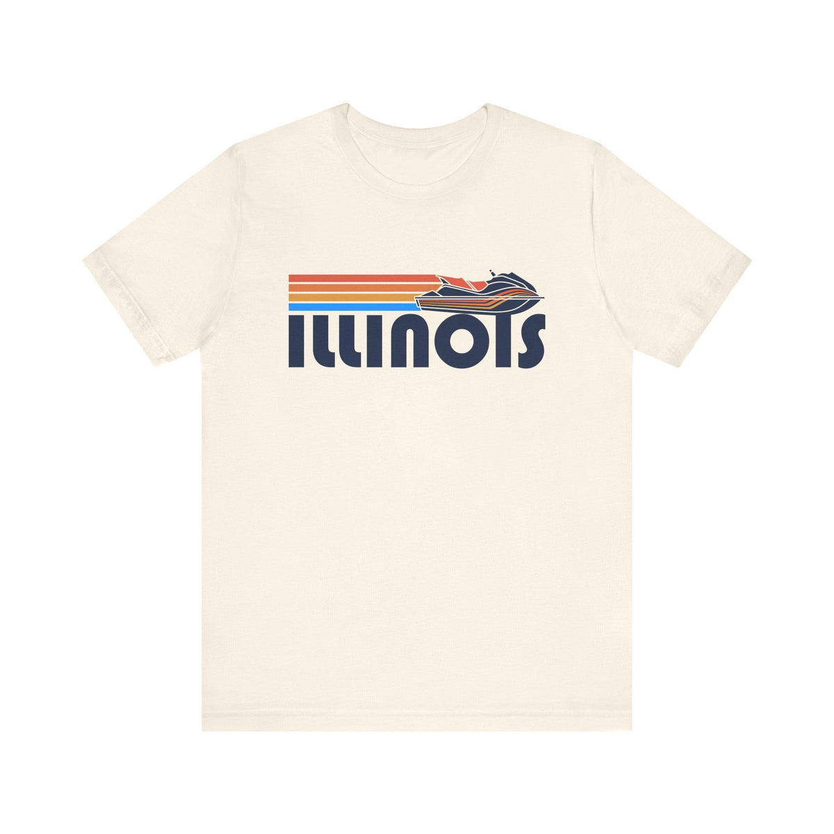Illinois T Shirt Retro Jetski PWC Graphic Illinois Tee Graphic Tee – Fan Favorite · High-Quality Print