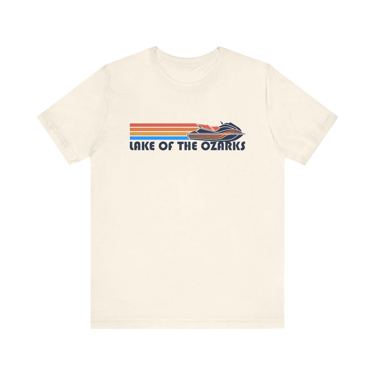 Lake of the Ozarks Missouri T Shirt Retro Jetski PWC Graphic Tee Graphic Tee – Everyday Comfort · High-Quality Print