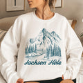 Jackson Hole Wyoming Sweatshirt Mountain Illustration Graphic Crewneck Sweatshirt – Fan Favorite · Trending Graphic Apparel