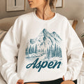Aspen Colorado Sweatshirt Mountain Illustration Graphic Crewneck Sweatshirt – Cozy Vibes · Trending Graphic Apparel