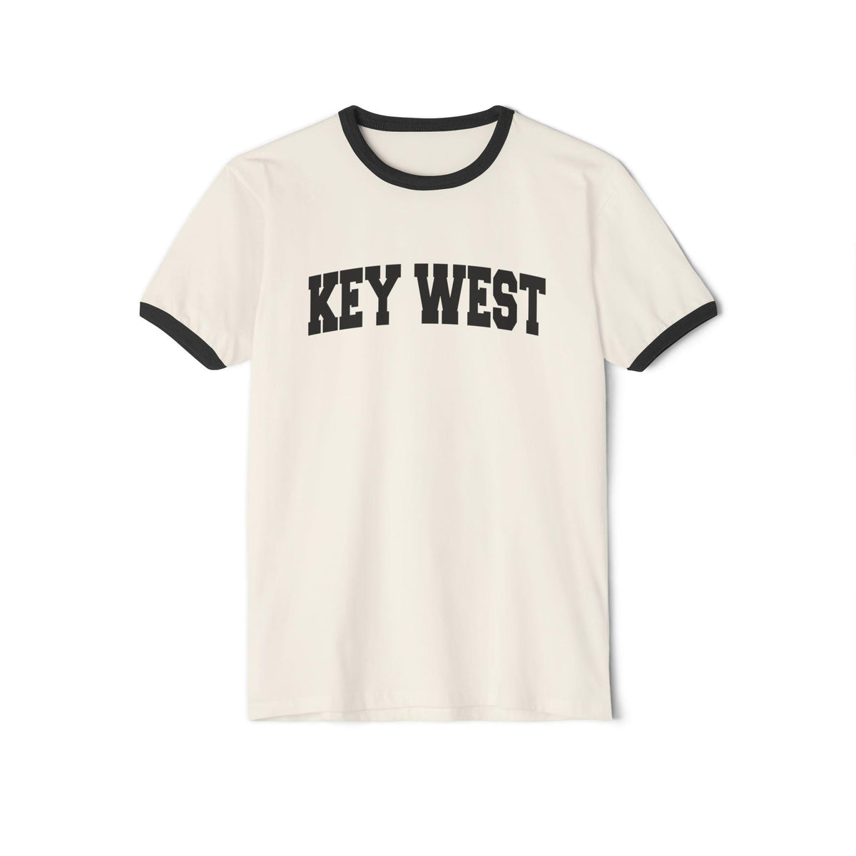 Key West Florida Cotton Ringer Graphic Tee Unisex Key West T Shirt Vintage Style Tee Men39sWomen39s Tee Collegiate Style Graphic Tee – Aesthetic Look · Perfect For Daily Wear