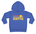 Seattle Washington Toddler Hoodie Retro Sunrise Unisex Seattle Toddler Sweatshirt Personalization Available Hoodie – Warm & Stylish · High-Quality Print