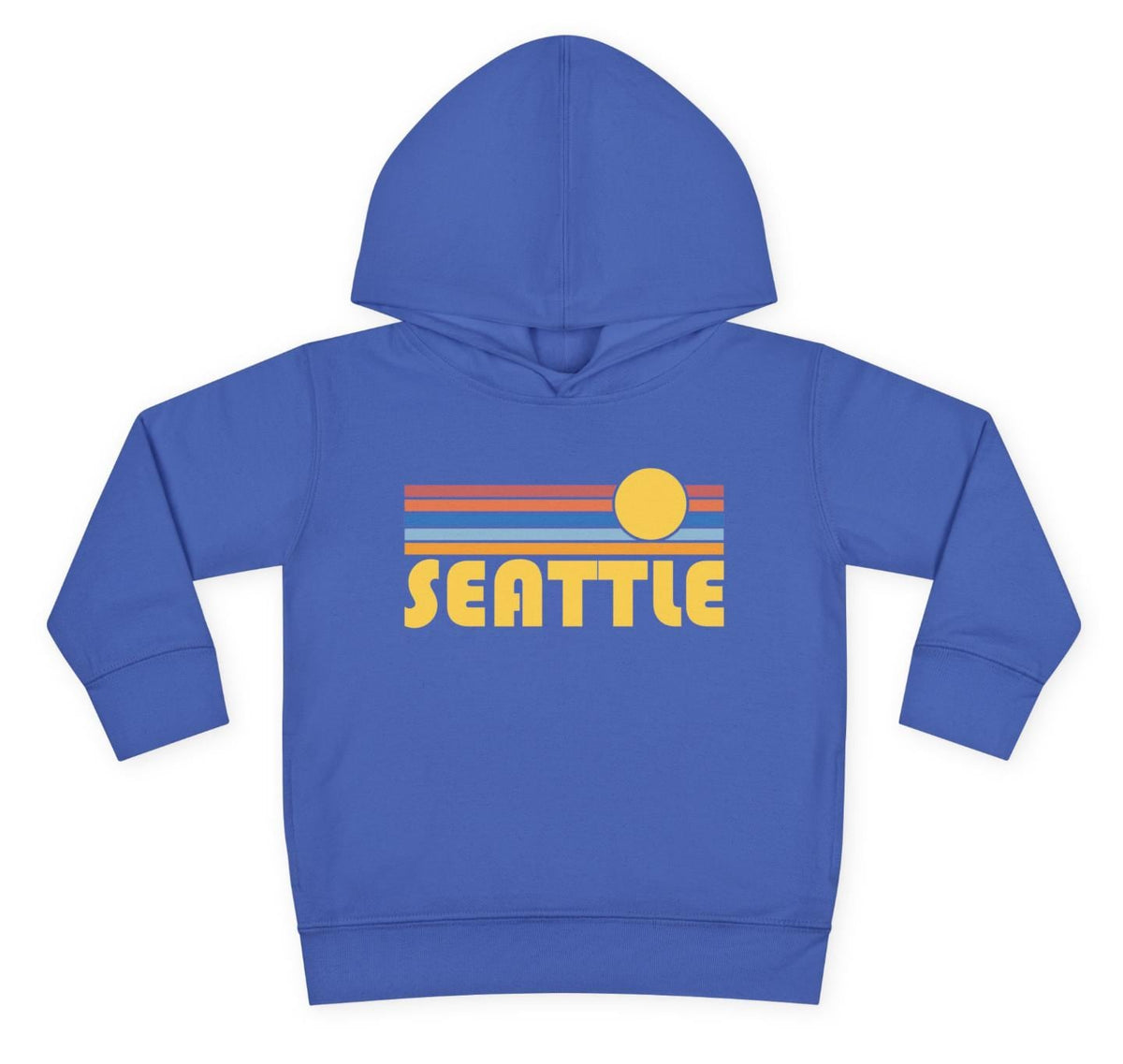 Seattle Washington Toddler Hoodie Retro Sunrise Unisex Seattle Toddler Sweatshirt Personalization Available Hoodie – Warm & Stylish · High-Quality Print