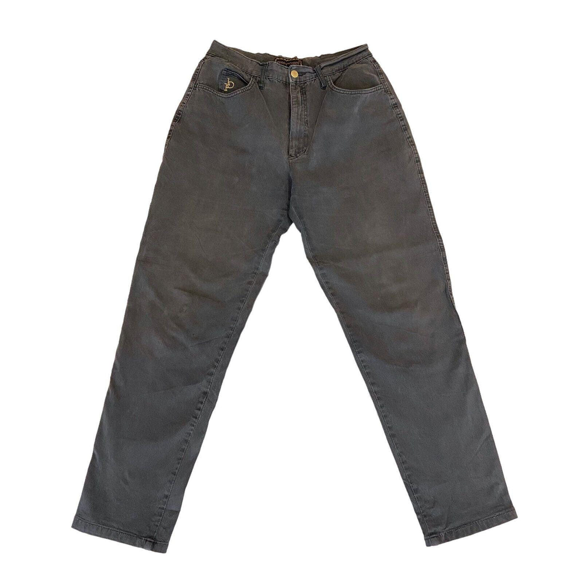 Roccobarocco Womens Tapered Jeans Vintage High Waist Designer Dark Grey Denim Graphic Tee – Soft Feel · Perfect For Daily Wear