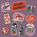 Funny Valentine39s Day Decals Pack 10 Dark Humor Stickers with Skeletons Large Stickers for Adults Funny Adhesives with Memes Dark Decal Graphic Tee – Easygoing Wear · Top Pick For Any Outfit
