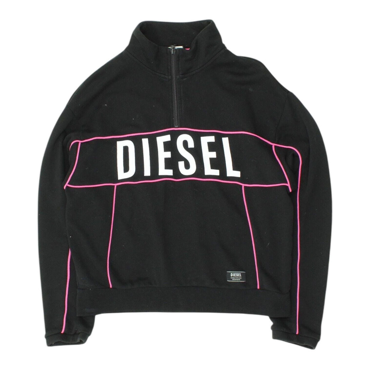 Diesel Womens Black Sweatshirt Sports Casual 12 Zip Designer Sweat Top Sweatshirt – Cozy Vibes · Top Pick For Any Outfit
