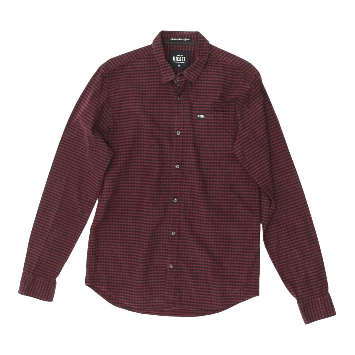 Diesel Mens Shirt Vintage Long Sleeve Designer Smart Casual Red Black Check Graphic Tee – Feel-Good Design · Trending Graphic Apparel