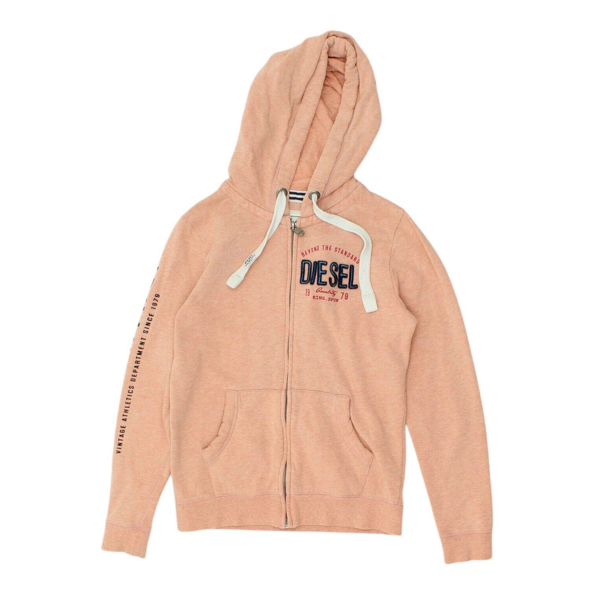 Diesel Womens Pink Hoodie Vintage Casual Designer Full Zip Hoody Cotton Hoodie – Aesthetic Look · Trending Graphic Apparel