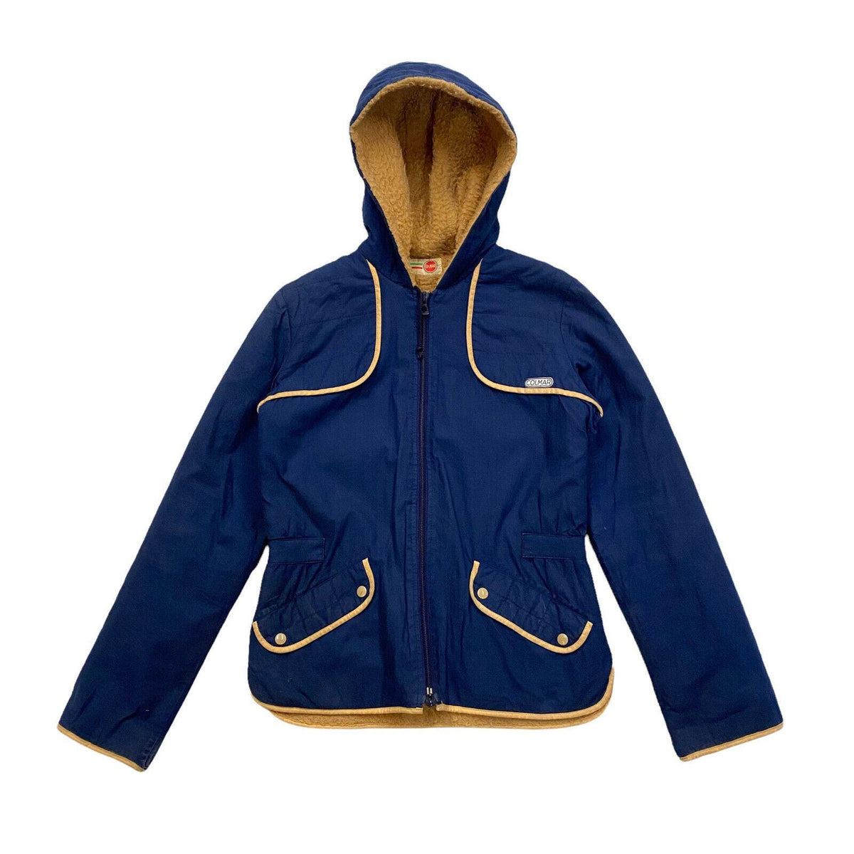 Colmar Womens Hoodie Jacket Vintage Designer Navy Blue Fluffy Lined Cotton VTG Hoodie – Fan Favorite · Must-Have Style