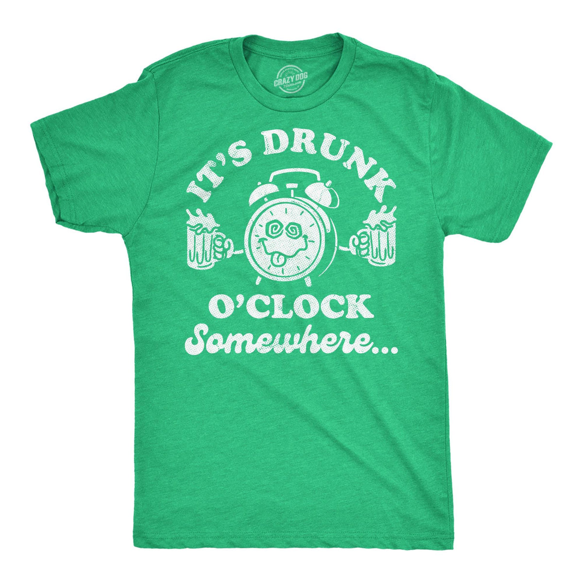It39s Drunk O39 Clock Somewhere St Patrick39s Day Shirt Lucky Green Irish Shirt Clover Shirt Funny Shirts Drinking Shirt Ireland Party Graphic Tee – Bold Style · Must-Have Style