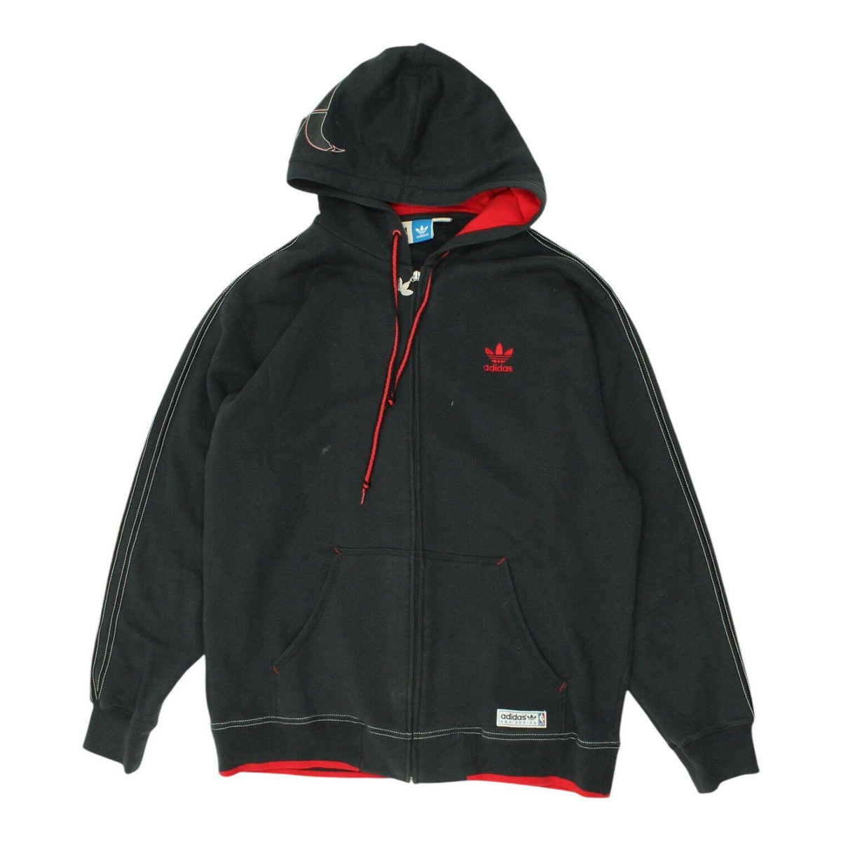 Chicago Bulls Adidas Hoodie Mens Black NBA Basketball Full Zip Sports Hoody Hoodie – Aesthetic Look · Great Gift For Fans