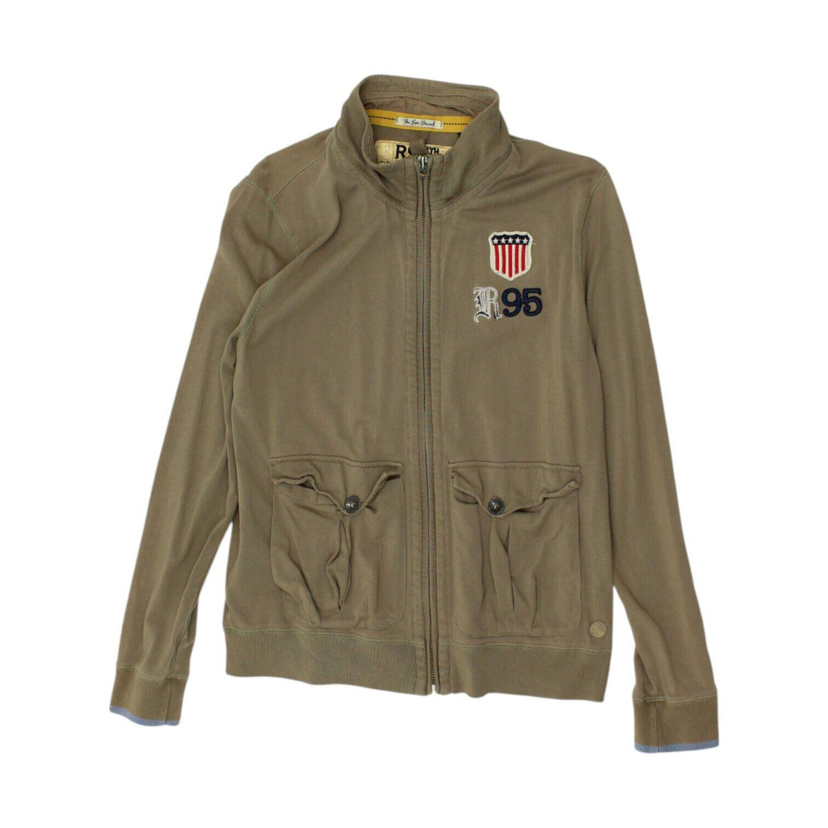 R 95th Green Jacket Vintage Mens Designer Casual Full Zip Cotton Graphic Tee – Feel-Good Design · High-Quality Print