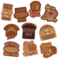Bundle of 10 Funny Bread Lover Stickers Sourdough Starter All the Carbs Decals Large Stickers for Bakers Funny Adhesives with Memes Graphic Tee – Warm & Stylish · High-Quality Print