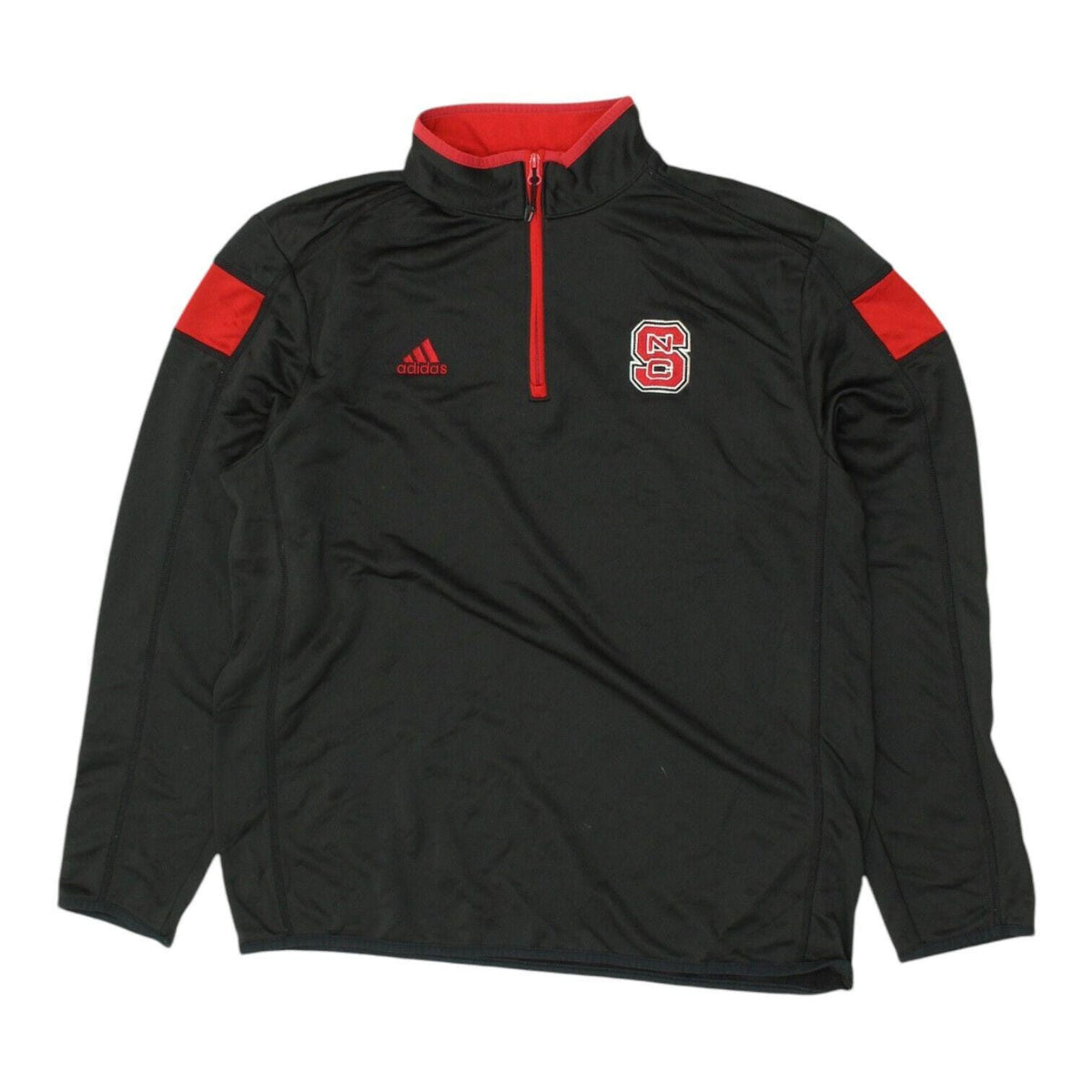 North Carolina State Top Adidas Mens Black 12 Zip Amercian College Sports Graphic Tee – Cozy Vibes · Top Pick For Any Outfit