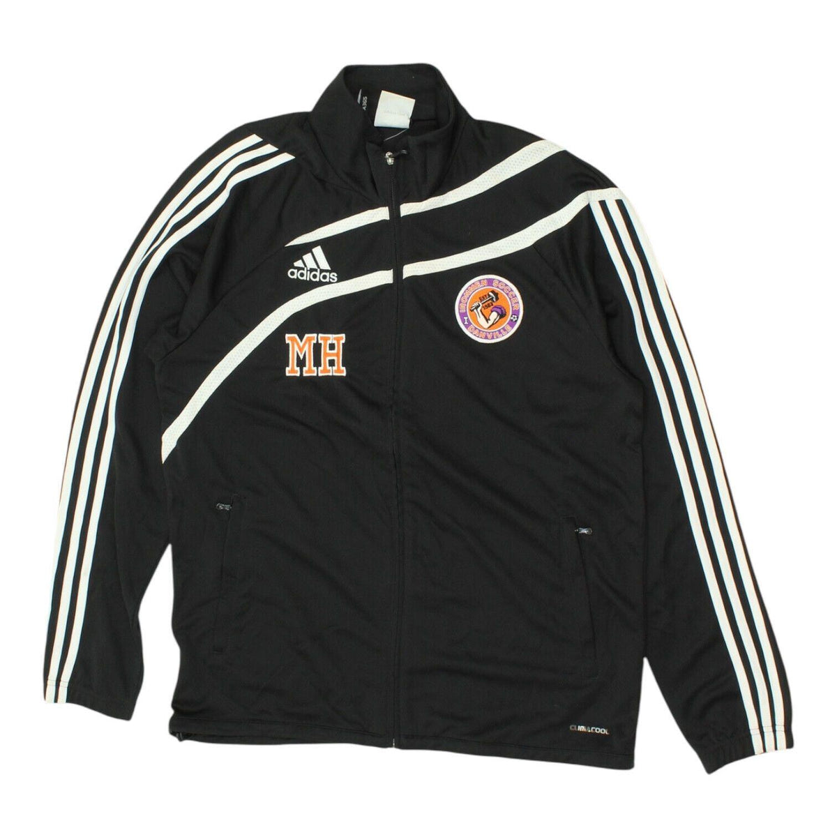 Adidas Black Track Jacket Mens Ironmen Soccer Danville Full Zip Sportswear Graphic Tee – Fan Favorite · Must-Have Style