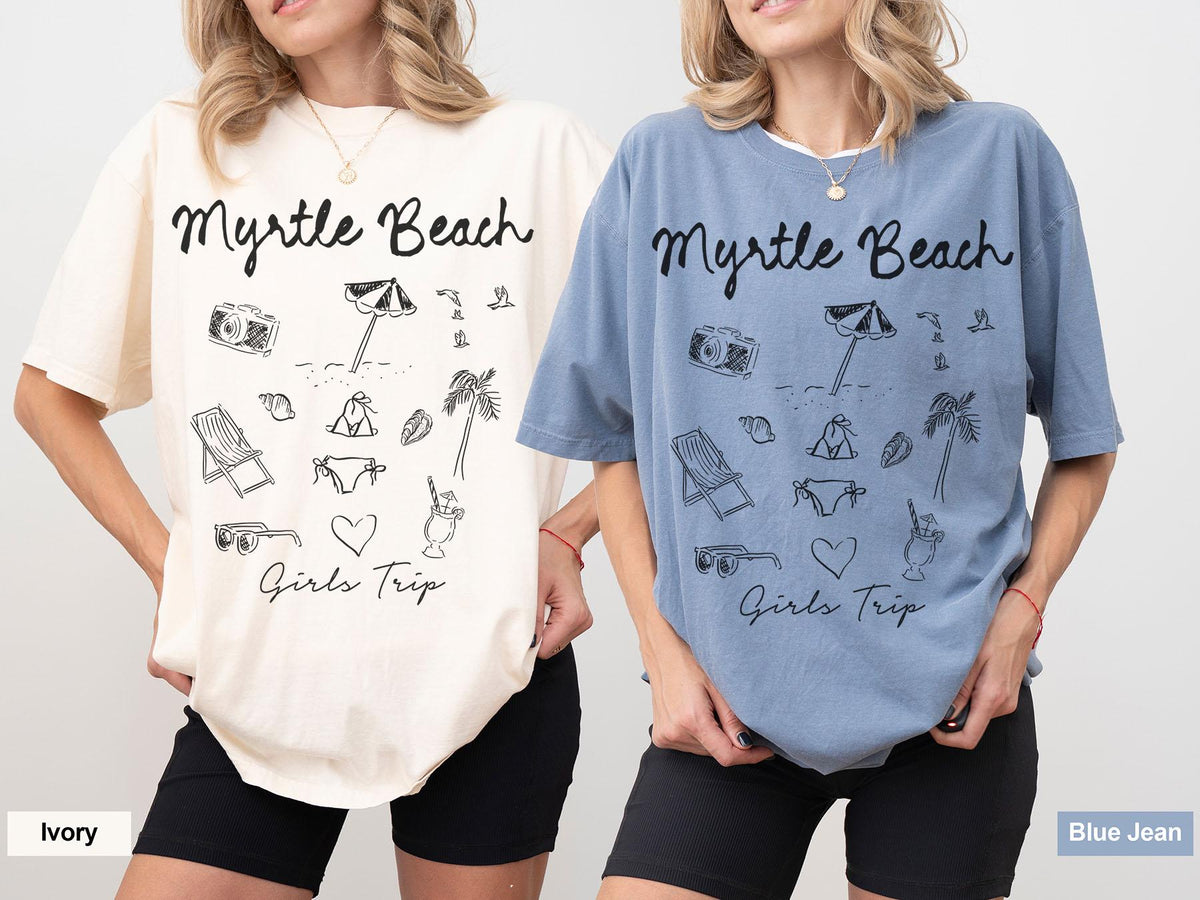 Myrtle Beach South Carolina Shirt Girls Trip Shirts Gifts for Her Comfort Colors Vacation Tshirt Matching Shirts Friends Tee Graphic Tee – Premium Graphic · Great Gift For Fans