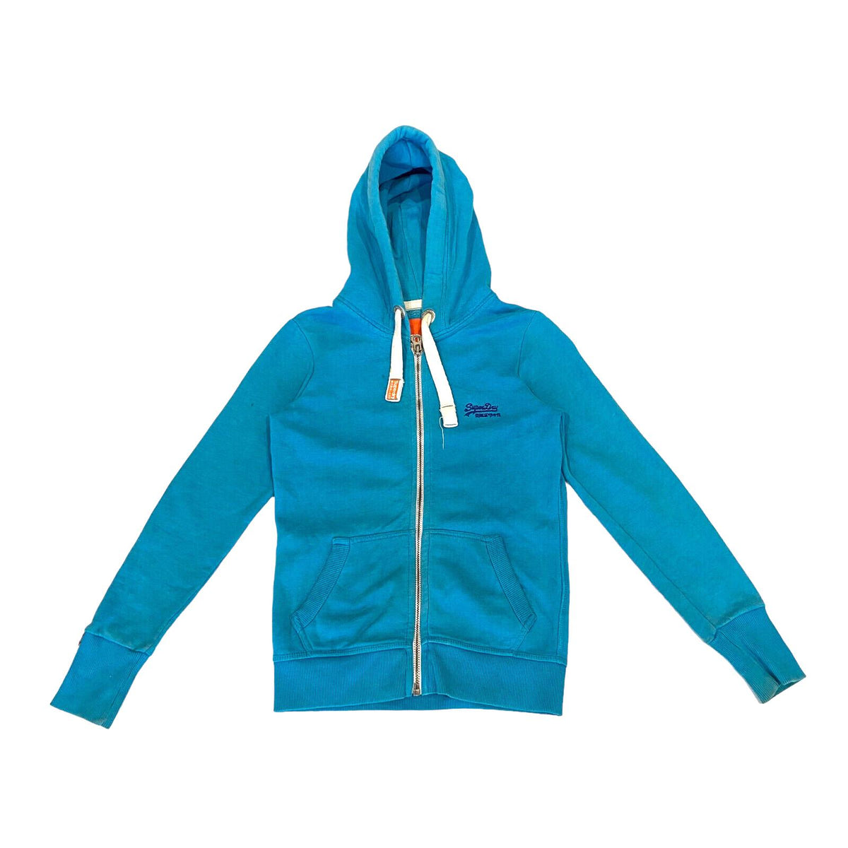 Superdry Mens Blue Hoodie Vintage Designer Full Zip Blue Hoody XS Orange Label Hoodie – Fan Favorite · Must-Have Style